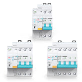 TOQCB2L-JZT Type A Zigbee Tuya Residual Current Circuit Breaker with Overcurrent Protection Smart RCBO | 2P 3P 4P 1-63A Adjustable Leakage Protection 30mA | Remote Control Power Consumption Smart Scene Automation TONGOU