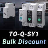 A TO-Q-SY1 Tuya Smart DIN Rail Switch with Optional Power Monitoring TONGOU