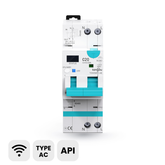 TOSMR1 Tuya Wi-Fi Type AC RCBO Residual Current Circuit Breaker with Overcurrent Protection | Auto-reclosing, Remote Control, Real-time Monitor, Timing Modes | Leakage Protection 30-100mA, 1-20A/40A Adjustable TONGOU