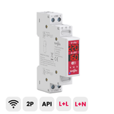 TOVMT 2P Tuya Wi-Fi Smart Switch L-N / L-L 16A 100-240V 18mm Tuya DIN Rail Module WiFi Relay Switch TONGOU