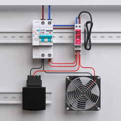 TOVTH WiFi DIN Rail Real-time Temp/Humidity Sensing | 3840W AC/300W DC, AC 16A, DC 10A | Smart Home Automation TONGOU