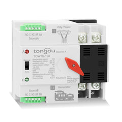 TOWTS-100 2-4P ATS Automatic Transfer Switch Electrical Selector Switches Dual Power Switch 220V ATS