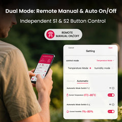 TOVTH WiFi DIN Rail Real-time Temp/Humidity Sensing | 3840W AC/300W DC, AC 16A, DC 10A | Smart Home Automation TONGOU