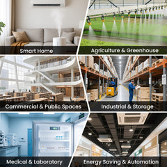 TOVTH WiFi DIN Rail Real-time Temp/Humidity Sensing | 3840W AC/300W DC, AC 16A, DC 10A | Smart Home Automation TONGOU