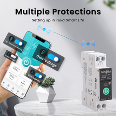 TO-Q-SY2-JWT Wi-Fi Interrupteur intelligent avec mesure en temps réel et contrôle à distance TONGOU
