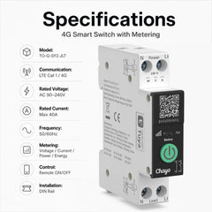 TO-Q-SY2 Interrupteur intelligent Wi-Fi avec mesure en temps réel et contrôle à distance TONGOU