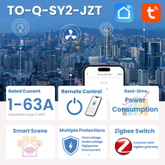 TO-Q-SY2 Zigbee2MQTT Interruptor Inteligente Mando a Distancia 1-63A TONGOU