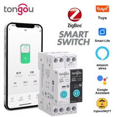 Interrupteur intelligent Zigbee TO-Q-SY1 sur rail DIN avec modes de programmation et fonction de mesure