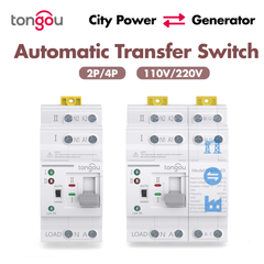 TOATS DIN-Schienen-Automatischer Umschalter 2P/4P ATS Dual Power Unterbrechungsfreie Stromversorgung 110V 220V 63A