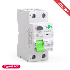 TORD4B Type B Interrupteur Différentiel (DDR) , 2P/4P, 10kA, 40A/63A, 30mA TONGOU