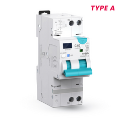 TOSMR1 Type A RCBO Tuya Wi-Fi Smart Circuit Breaker 1-40A Adjustable TONGOU
