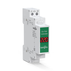 TOVME-Single Phase/ 3-Phase AC DIN Rail Meter 60-450V with LCD Digital Display