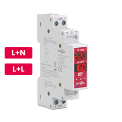 TOVMT 2P Tuya Wi-Fi Smart Switch L-N / L-L 16A 100-240V 18mm Tuya DIN Rail Module WiFi Relay Switch TONGOU
