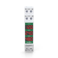 TOVME DC 1-3P DIN Rail Voltmeter 110~310V Solar System PV