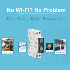 TO-Q-SY2 Tuya Wi-Fi Interruptor Inteligente 1-63A Ajustable TONGOU